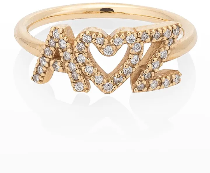 Ava 14K Gold Diamond Duo Ring