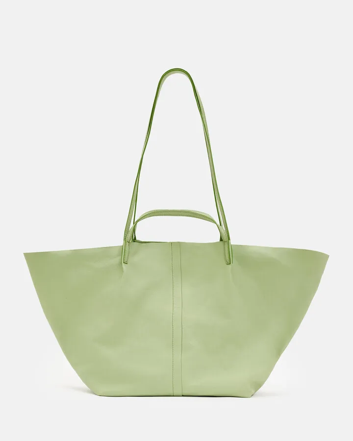 Hannah Leather Tote Bag - Green