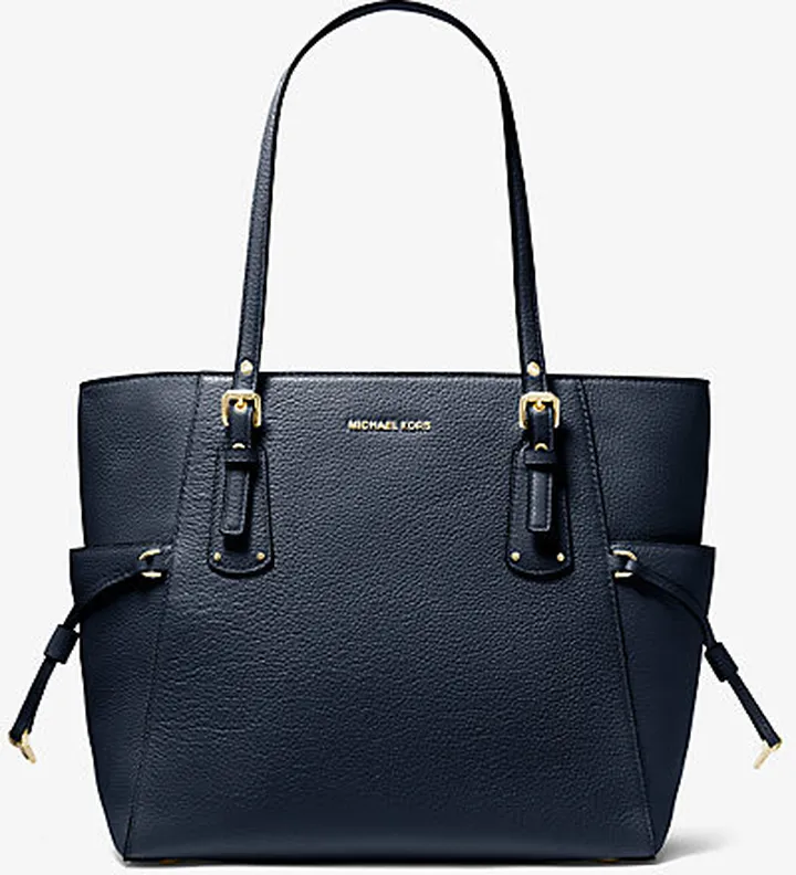 Voyager Small Pebbled Leather Tote Bag