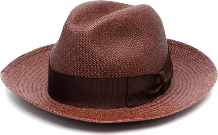 Bow-Detail Trilby Hat