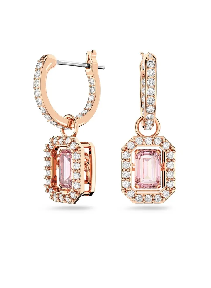 Millenia Famor Rose-Gold Tone Plated Drop Earrings