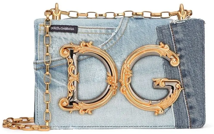 DG Girls patchwork-design denim bag