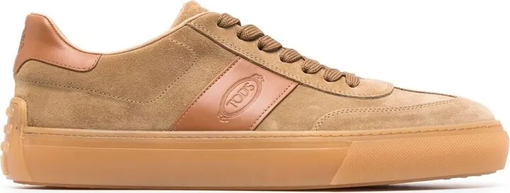 Brown Low-Top Casual Suede Sneakers