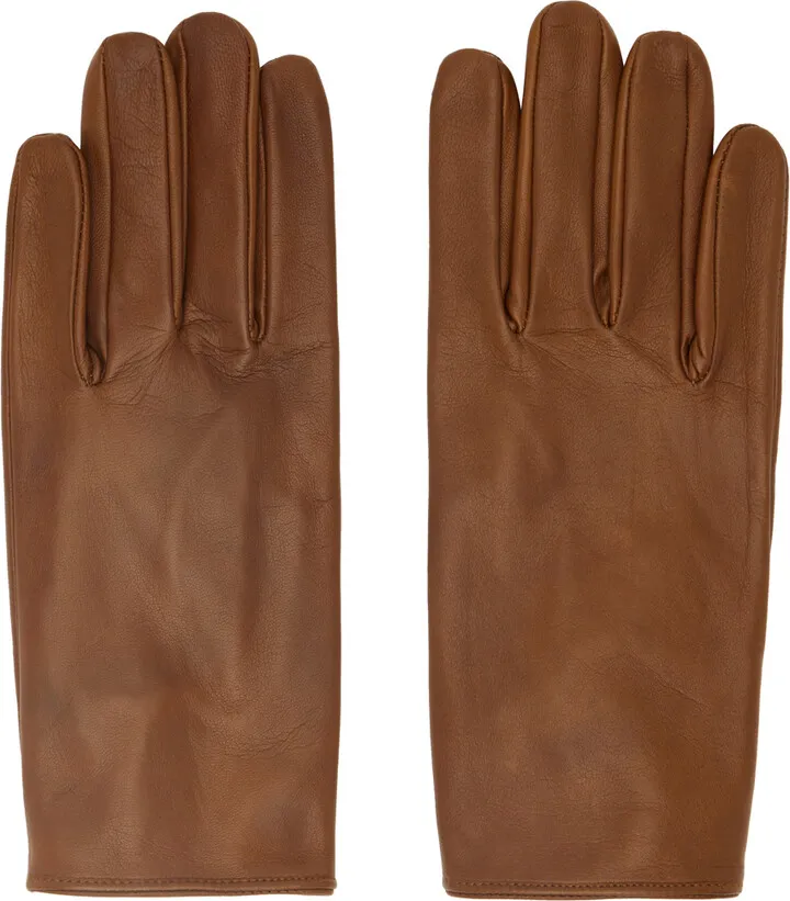 Ernest W. Baker Brown Leather Gloves