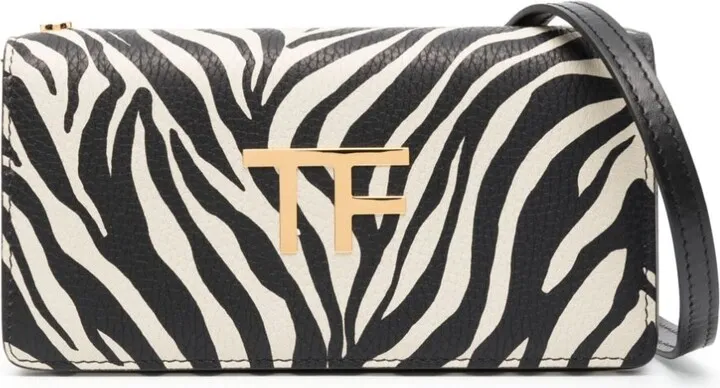 Black Zebra Print Cross Body Bag