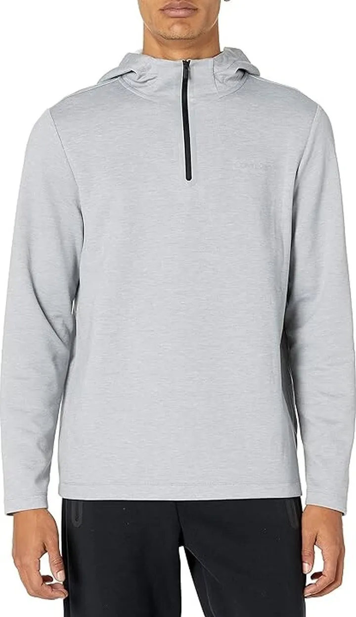 Calvin Klein Men's Move 365 Stretch Quick Dry Moisture Wicking Quarter Zip (History Heather) Men's Sweatshirt