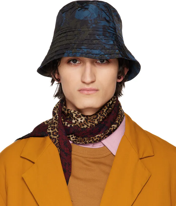 Dries Van Noten Black Gilly Bucket Hat