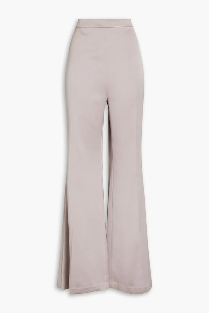 Crepe wide-leg pants