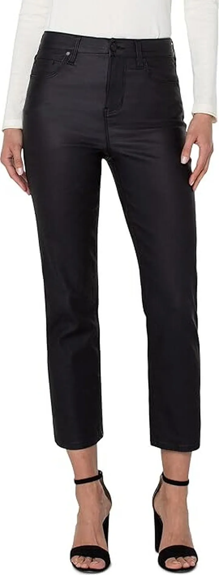Liverpool Kennedy High-Rise Crop Straight 27 (Black) Women's Casual Pants