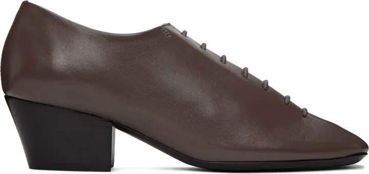 LEMAIRE Gray Heeled Derbies