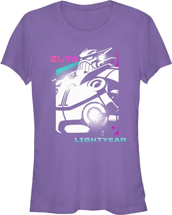 Junior's Lightyear Emperor Zurg Paint Splatter Poster T-Shirt - Purple - Large