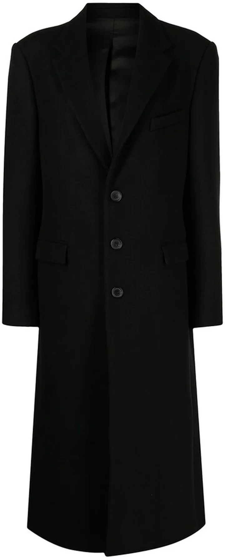 Single-Breasted Wool Coat
