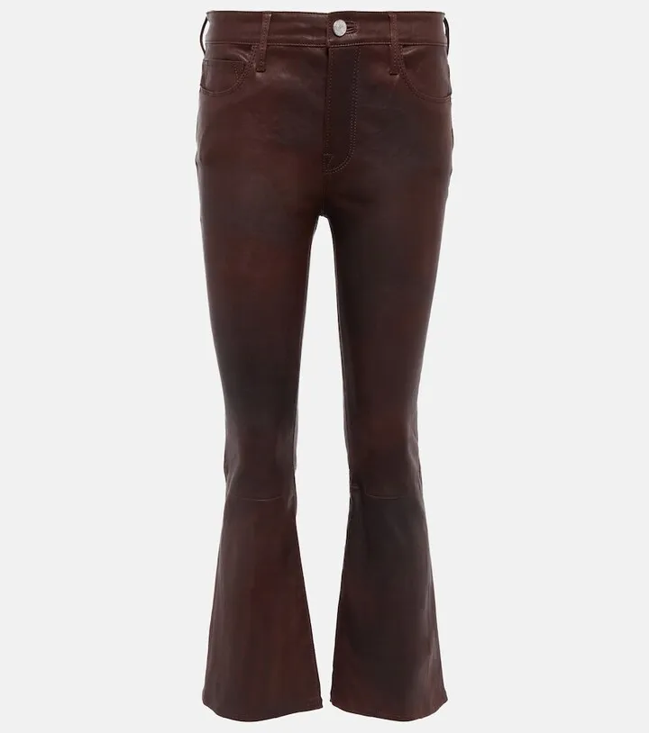Le Crop Mini Boot leather pants