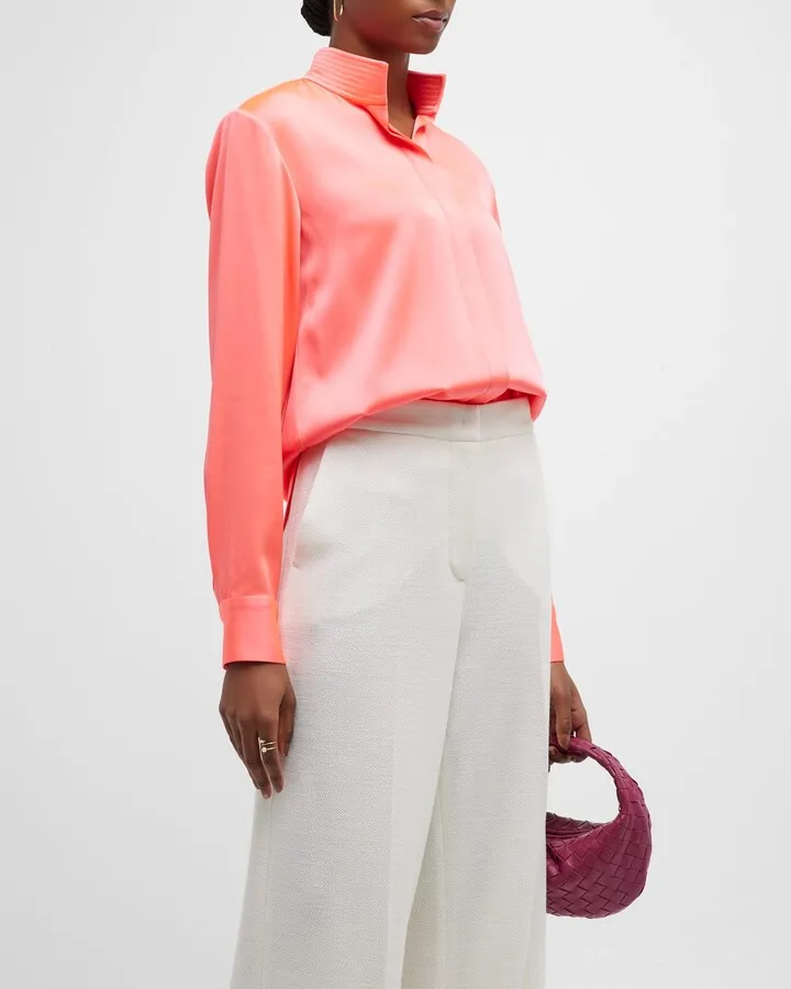 Ives Satin Collared Shirt