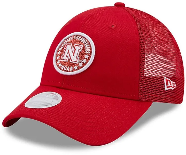 Women's New Era Scarlet Nebraska Huskers Sparkle 9FORTY Snapback Hat