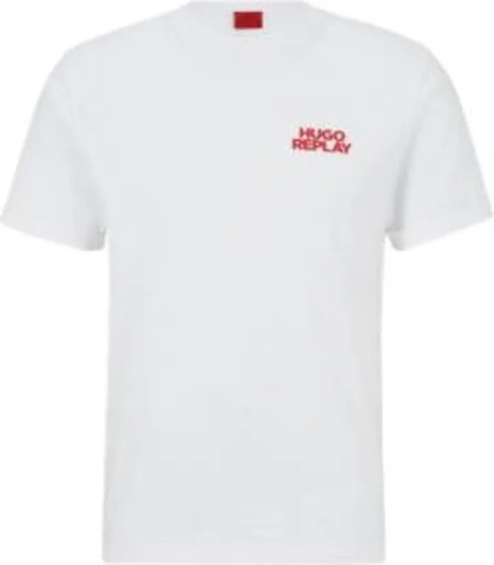 HUGO REPLAY organic-cotton T-shirt with capsule logo print
