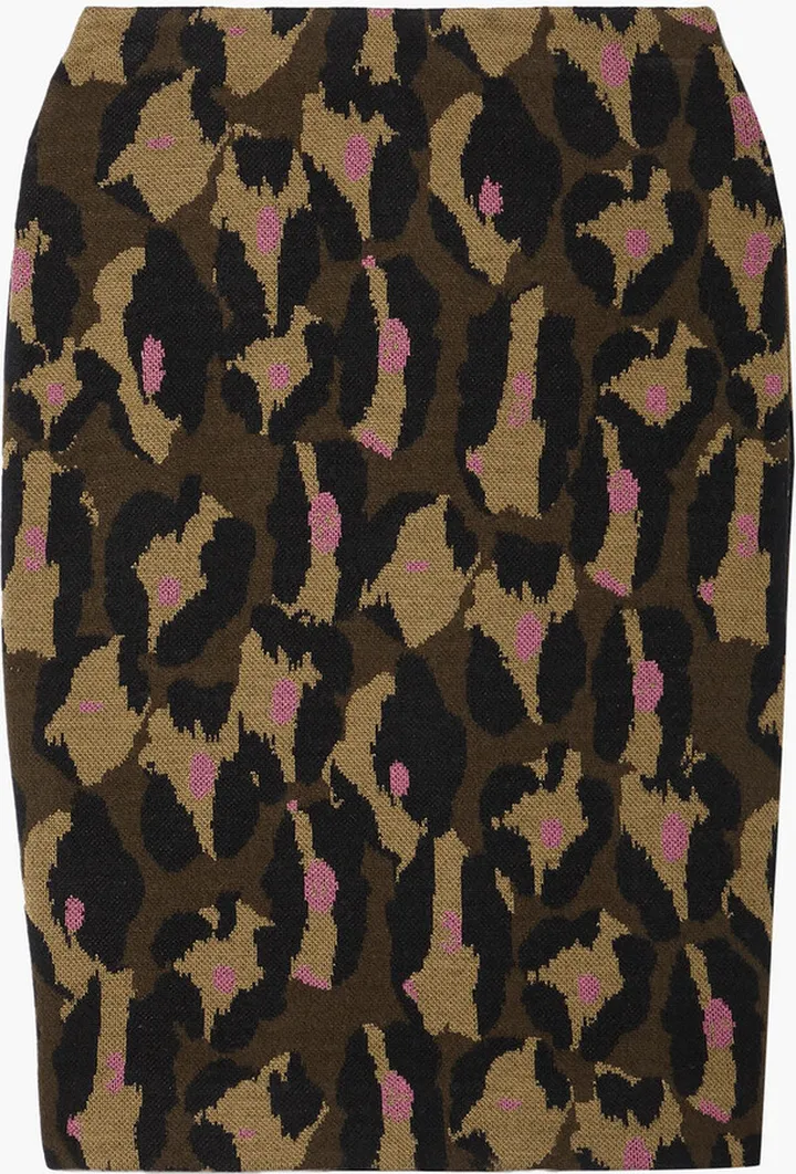 Lorna jacquard-knit wool-blend mini skirt
