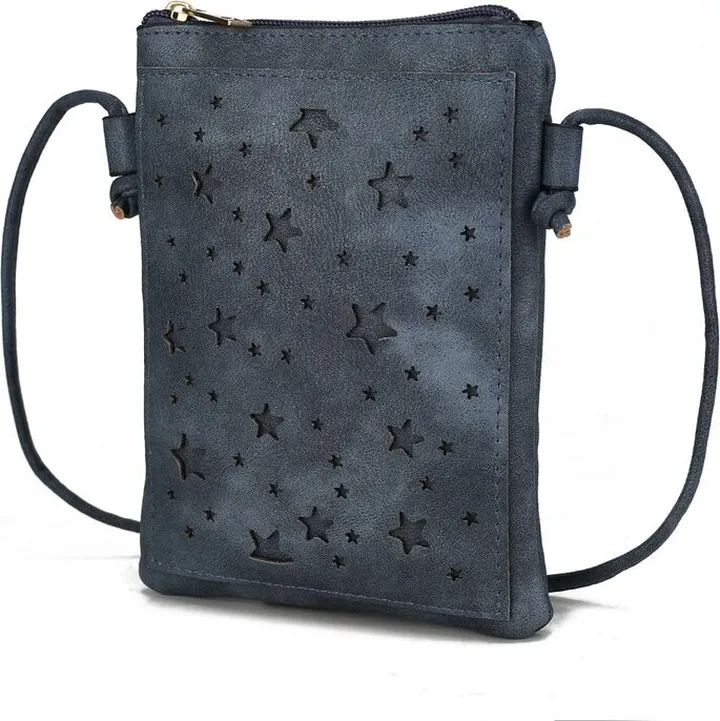 MKF Collection by Mia K Jana Crossbody Vegan Leather Women’s Handbag - Blue