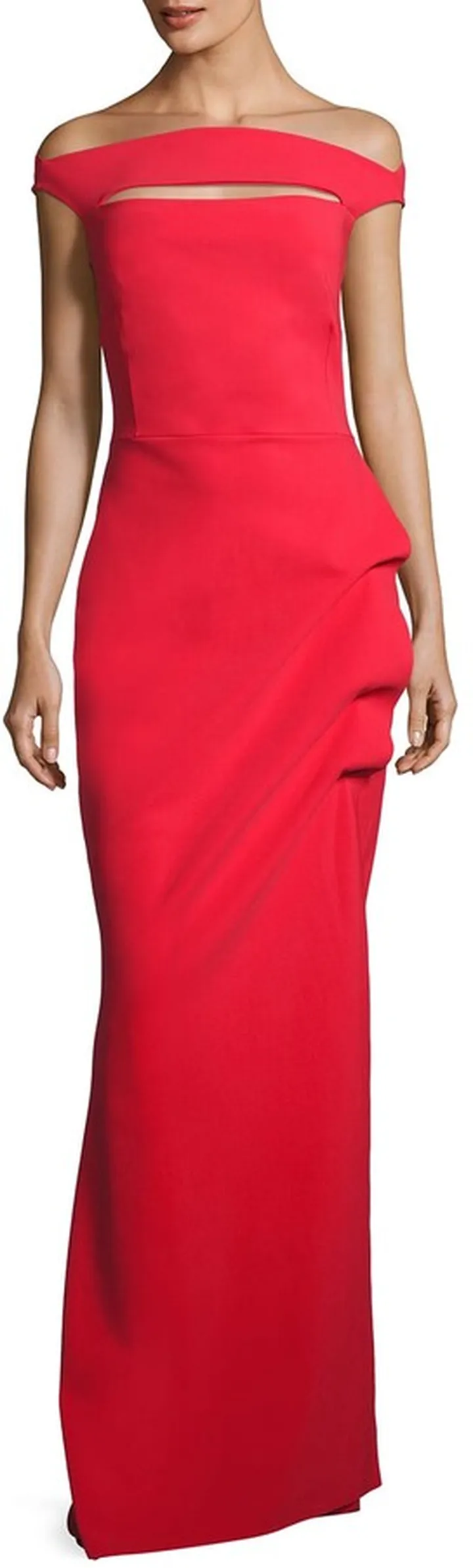 Off-the-Shoulder Jersey Gown