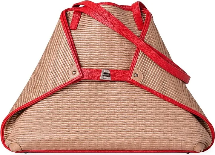 Medium Ai Raffia Shoulder Bag