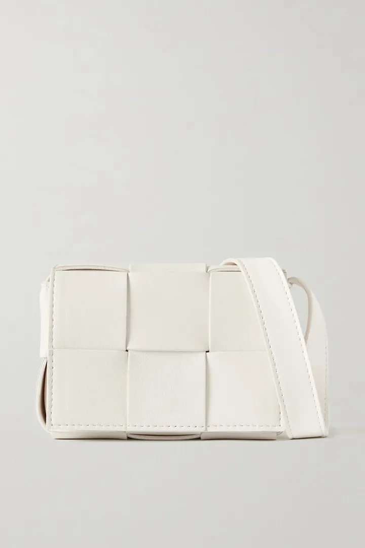 Bottega Veneta - Cassette Intrecciato Leather Cardholder - White