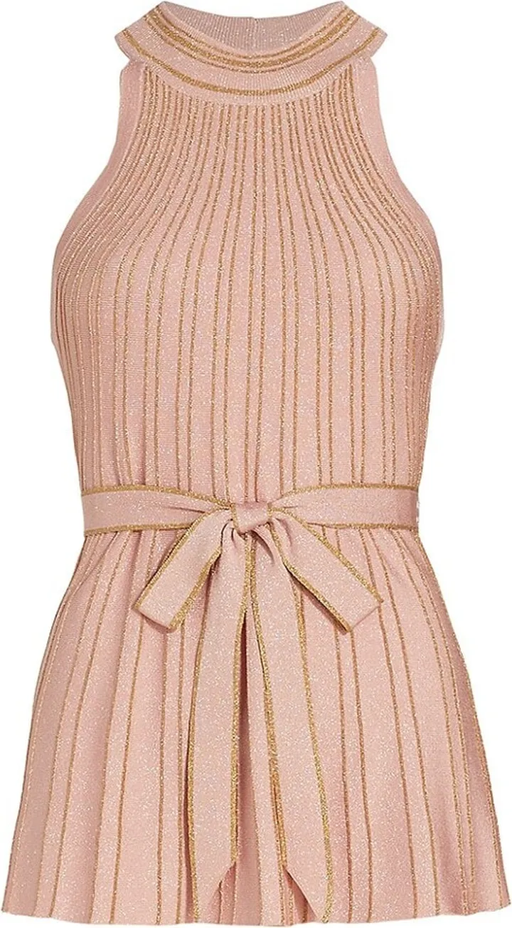 Wonderland Metallic Halter Top