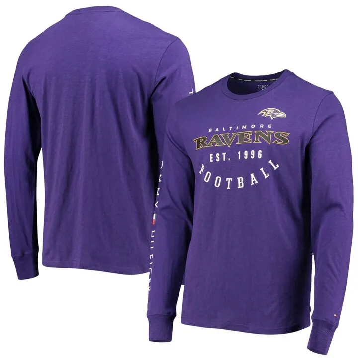 Men's Purple Baltimore Ravens Peter Long Sleeve T-shirt