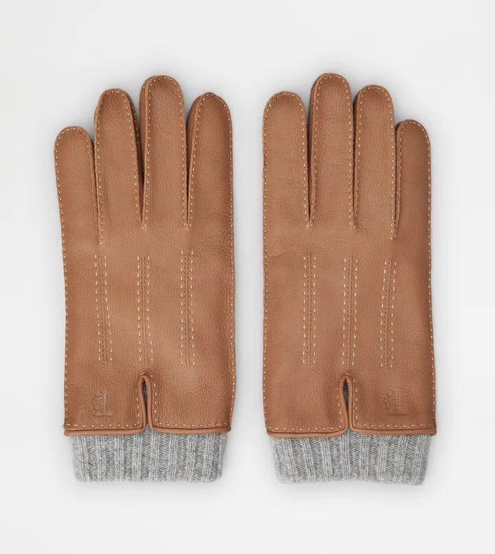 Tod's Gloves in Leather and Cashmere
