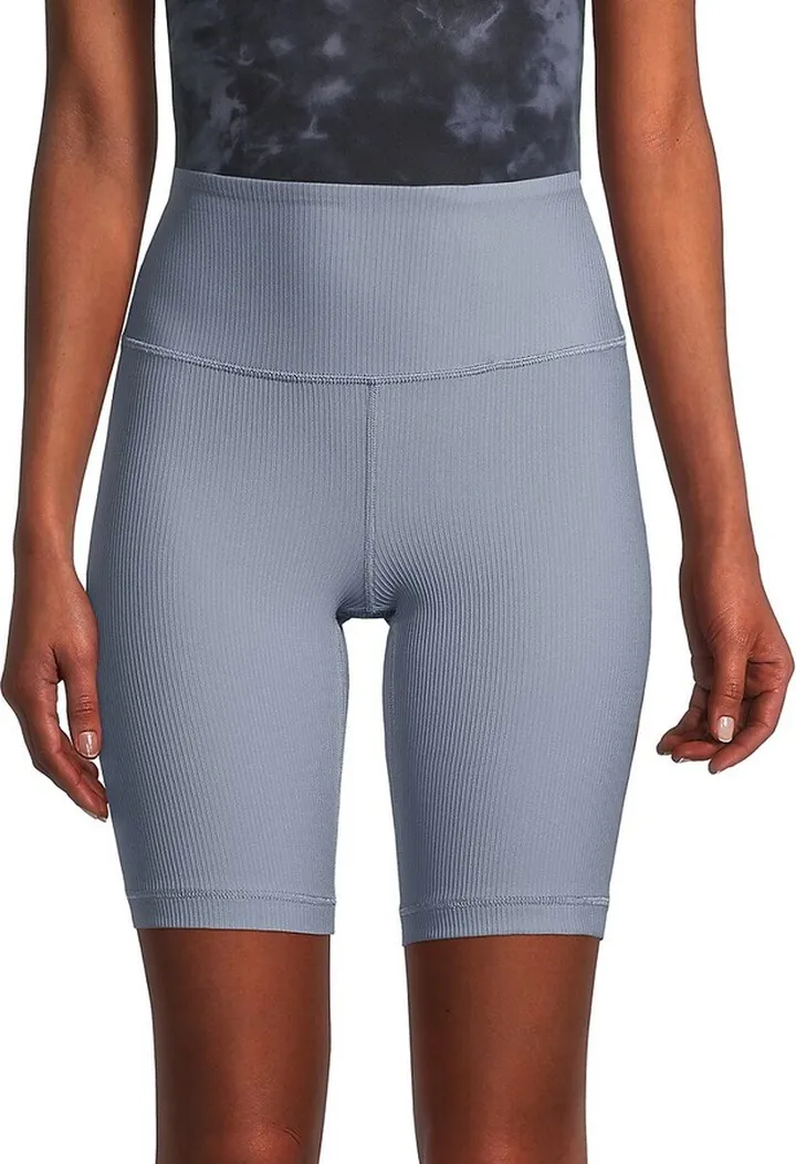 High-Rise Ribbed Bike Shorts