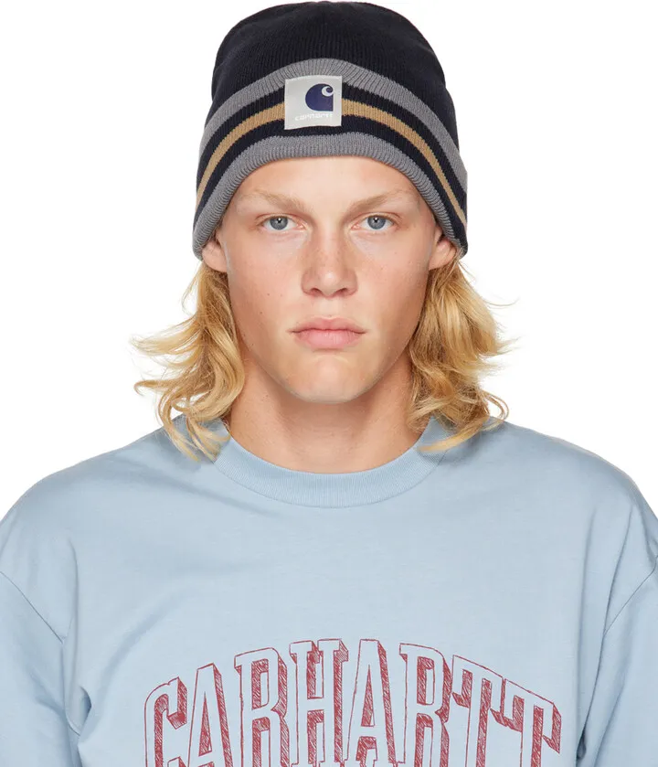 Carhartt Work In Progress Navy New Balance Edition Sculpture Centre Beanie