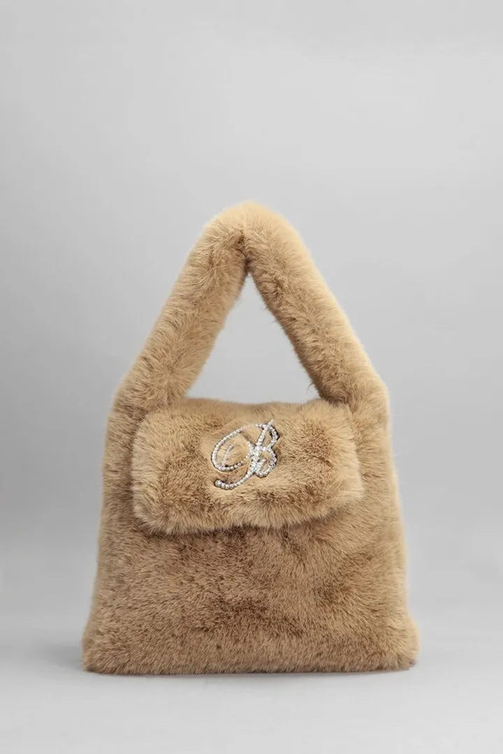 Hand Bag In Camel Polyester