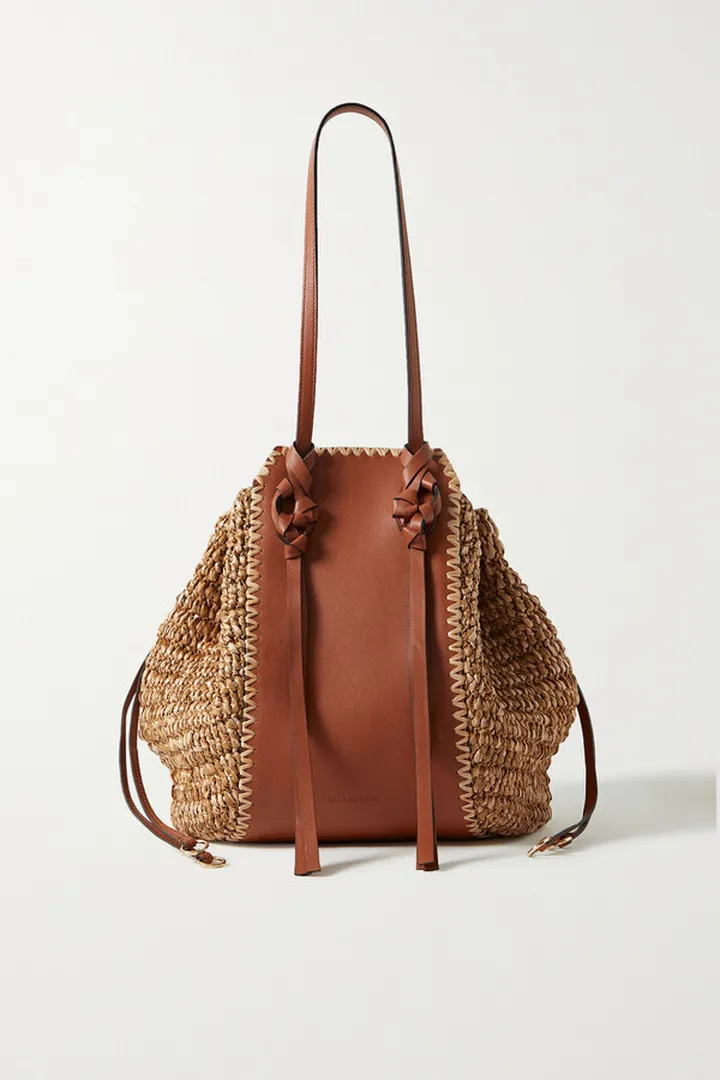 Ulla Johnson - Daphne Leather And Raffia Tote - Neutrals