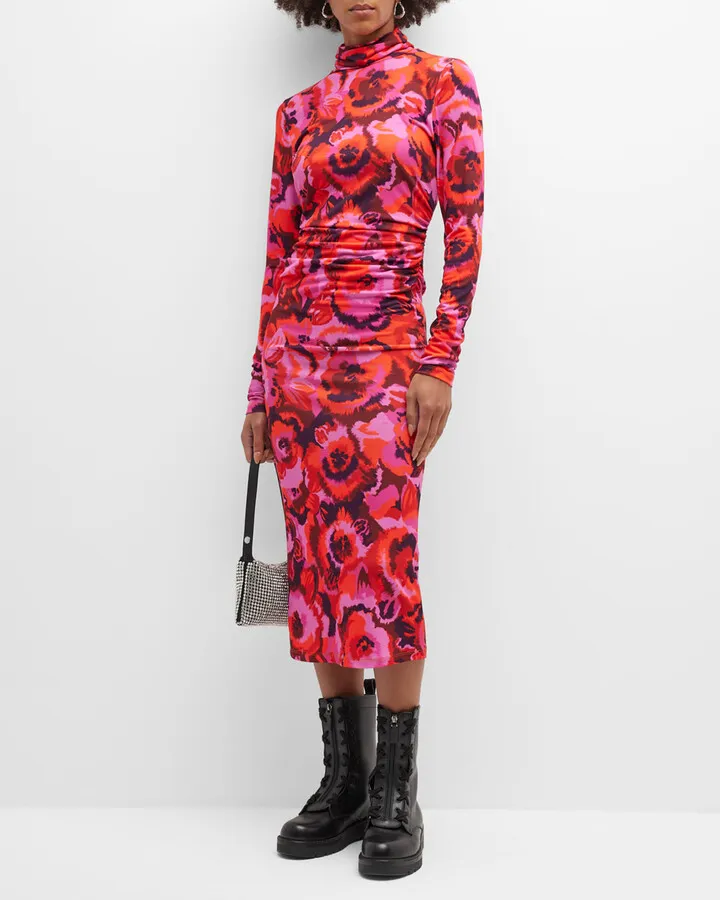 Calahorra Printed Jersey Midi Dress