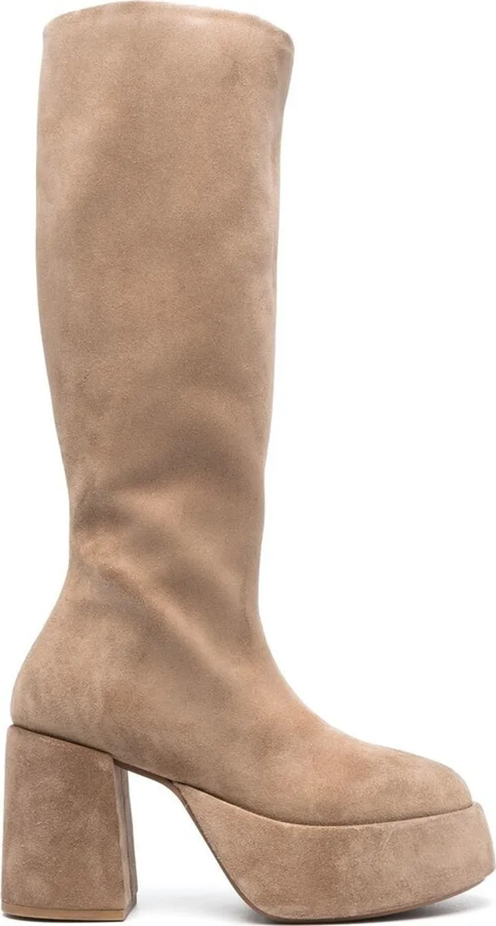 Suede Platform 100mm Boots