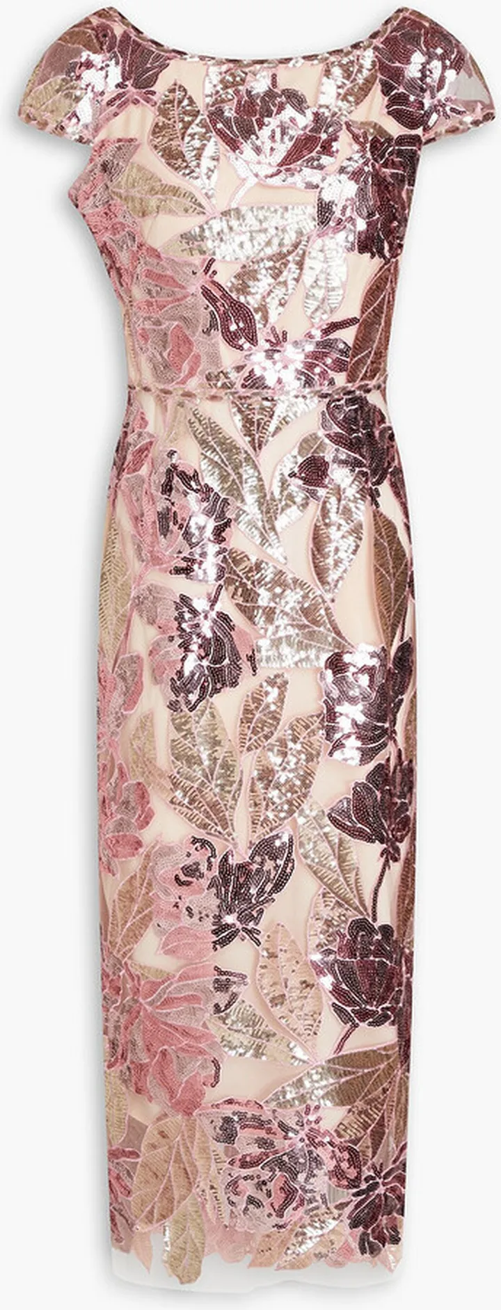 Embellished tulle midi dress