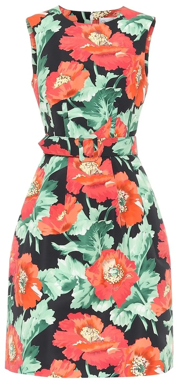 Floral crepe minidress