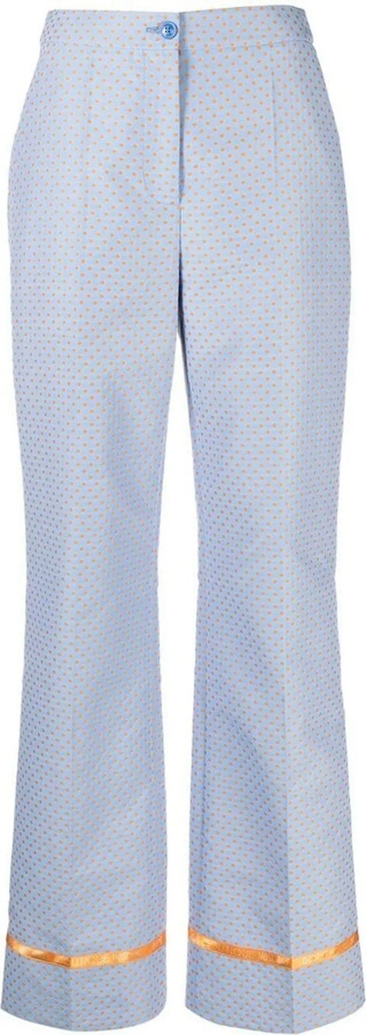 Polka-Dot Straight Trousers
