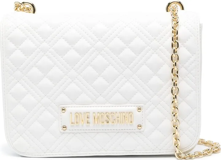 Logo-Plaque Quilted Shoulder Bag