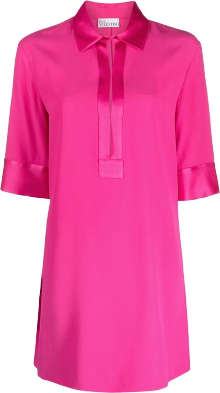 Satin-Trimmed Minidress