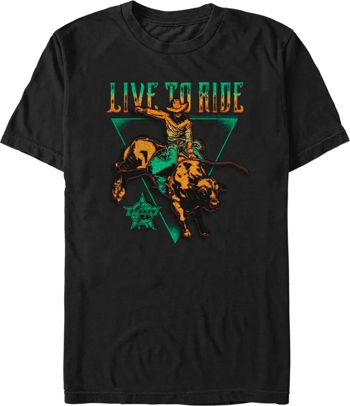 Men's Professional Bull Riders Live to Ride T-Shirt - Black - Small