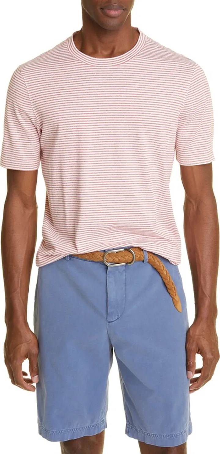 Stripe Cotton & Linen T-Shirt
