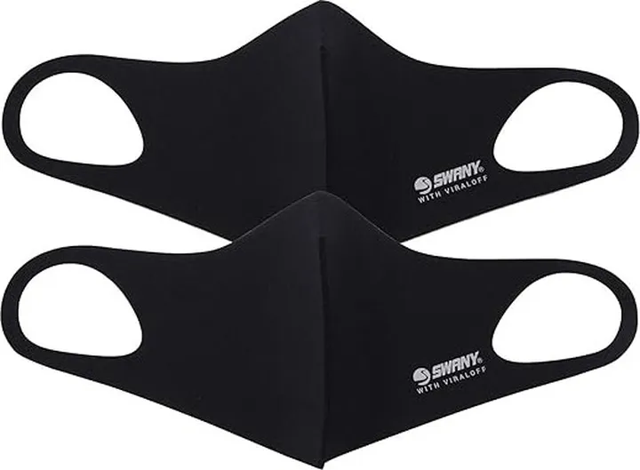Mundi Swany ViralOff Face Lightweight 4 Way Stretch (Black (2 Masks)) Caps