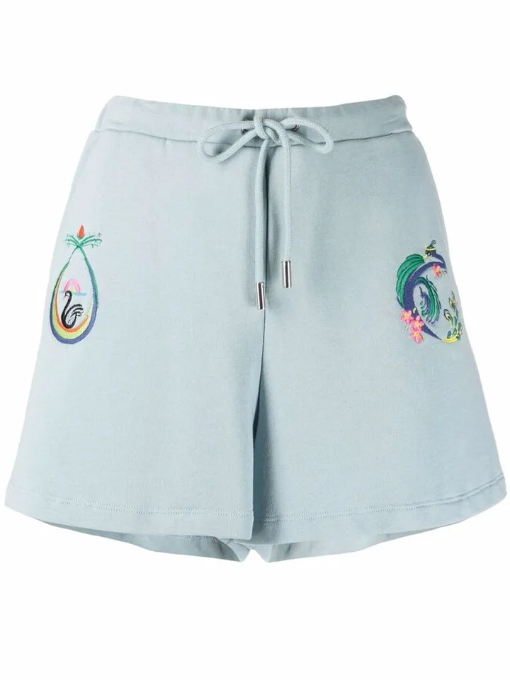 Logo-Embroidered Track Shorts