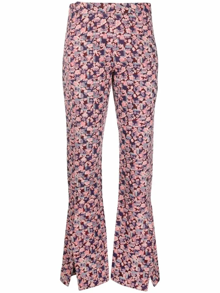 Floral-Print Trousers