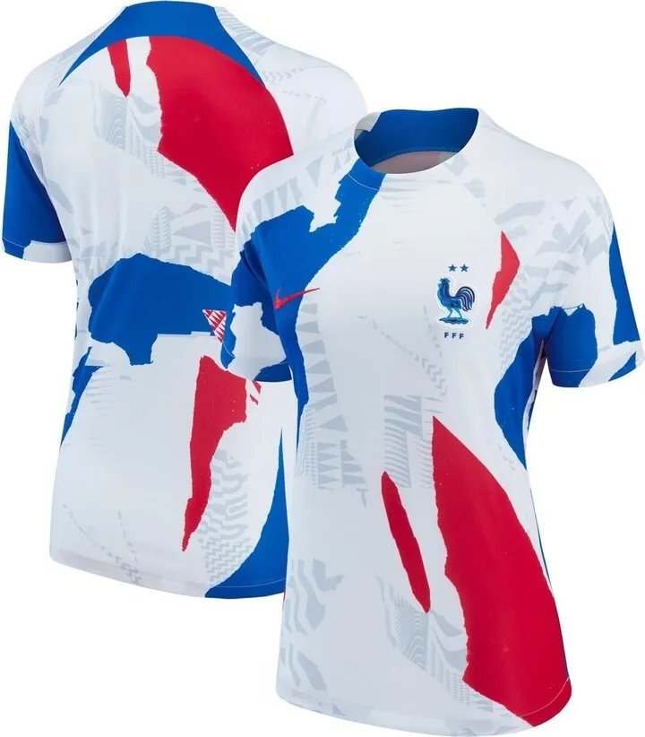 Women's Nike White France National Team 2022 Pre-Match Top