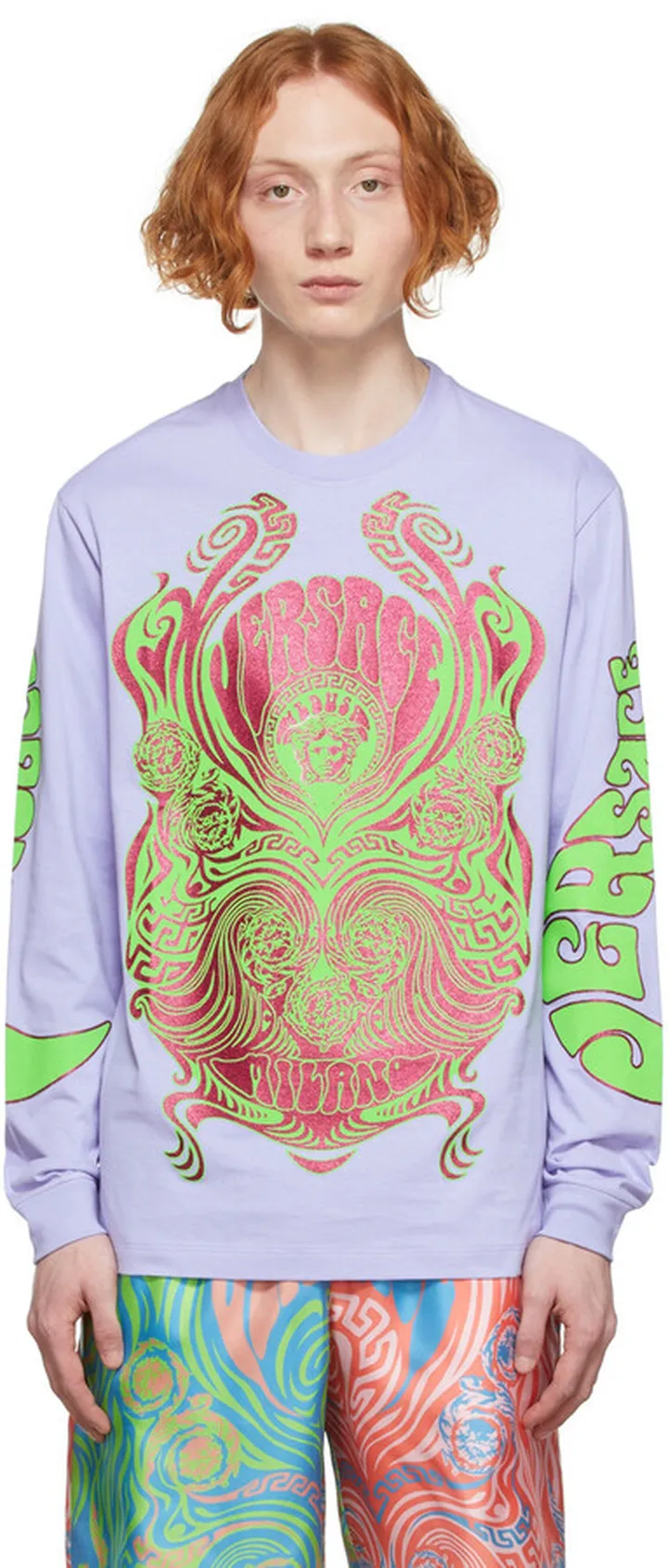 Versace Purple Medusa Music T-Shirt