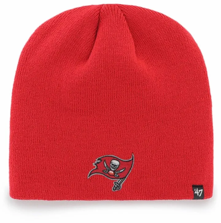 Men's Red Tampa Bay Buccaneers Primary Logo Knit Beanie