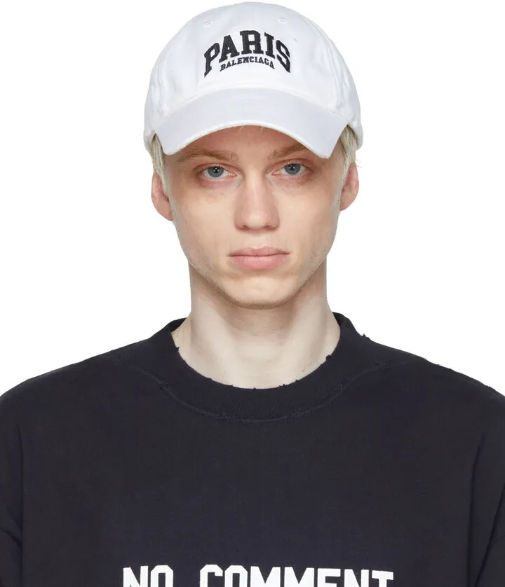 Balenciaga White Cities 'Paris' Cap