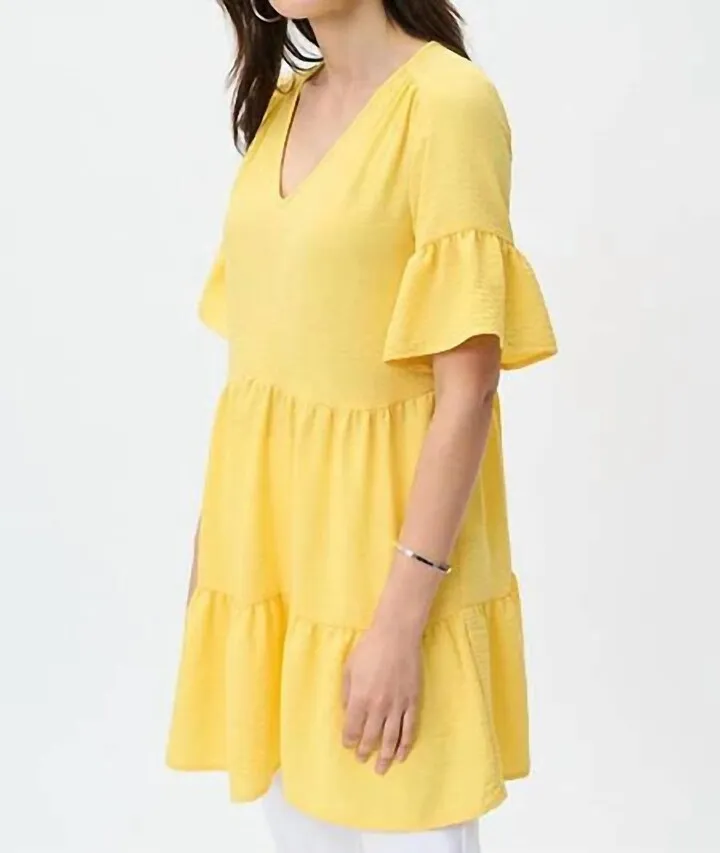 Ruffled Trapeze Tunic 231086 in Sunbeam