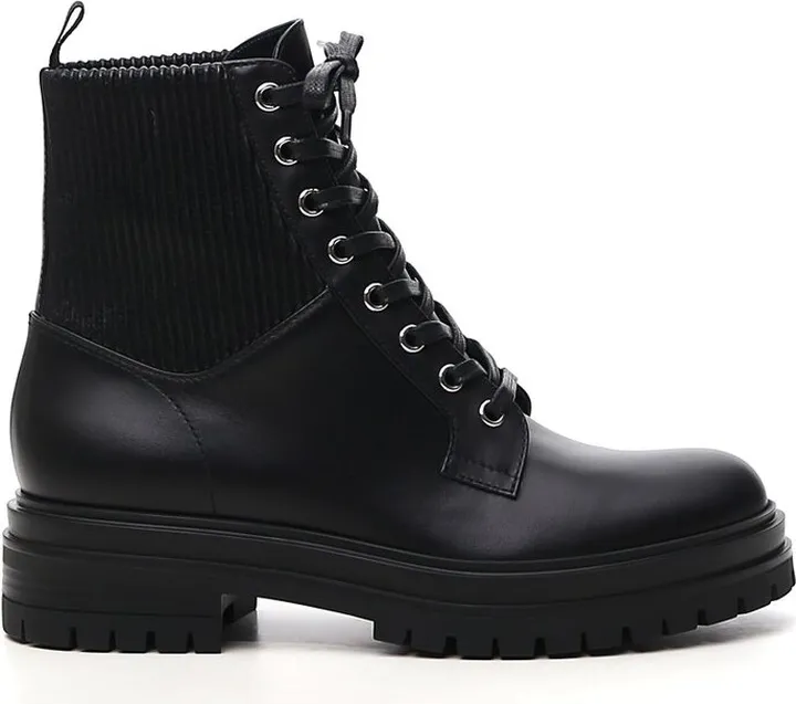 Gianvito Rossi Martis Lace-Up Combat Boots